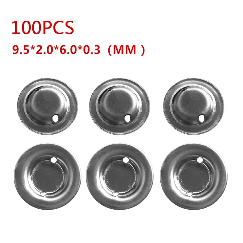 

100Pcs/bag 18650 Lithium Battery Spot Welding Tip Cap Flat Head to Tip Cap Cover Q81F