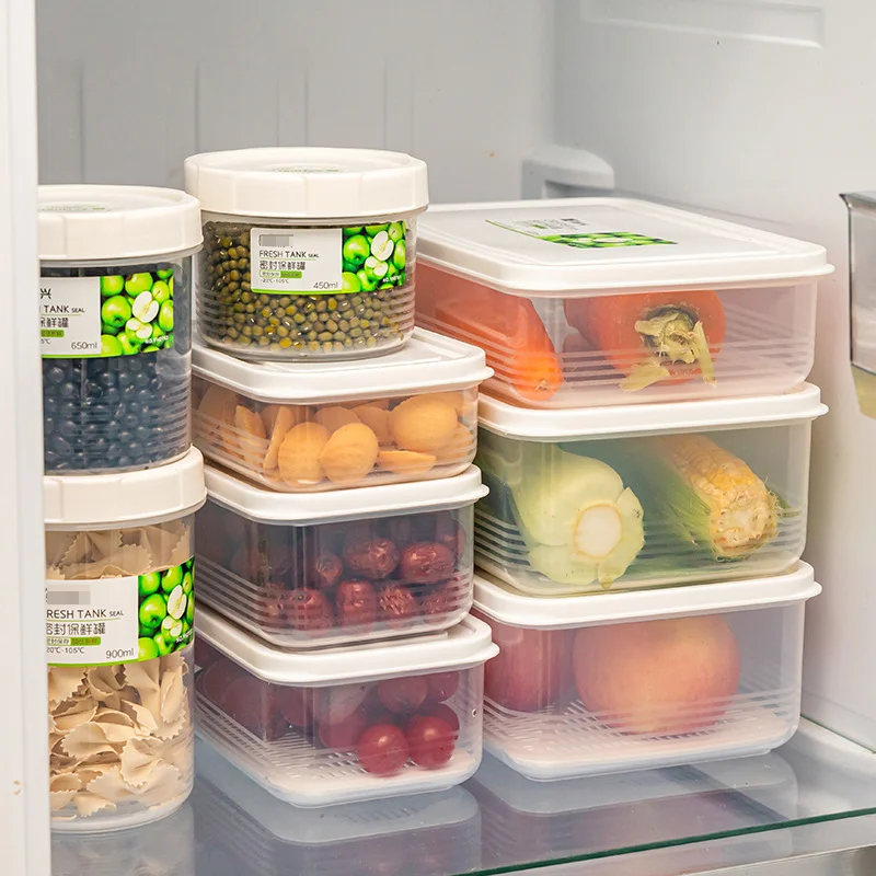 

2021 новые контейнеры для хранения пищевых продуктов с крышками, Прозрачный Пластиковый Герметичный пищевой контейнер без БФА