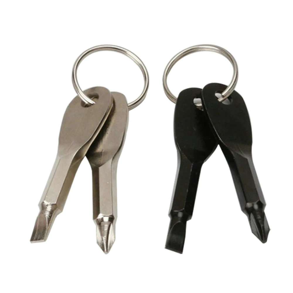 Stainless Steel Mini EDC Multifunction Screwdriver Key Shape Slotted Screwdrivers Keychain Pocket Repair Tool | Инструменты