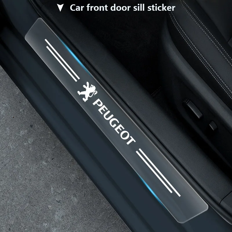 4 шт. наклейки на прозрачную защитную пленку для Peugeot 107 108 206 207 301 308 307 407 408 508 2008 3008