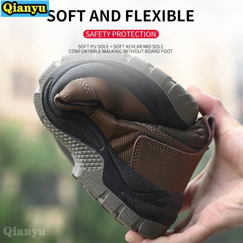 

Steel Toe Work Shoes Safety Shoes Men Anti-puncture Work Boots Men Breathable Men's Boots Safety SneakersMale Work Safety Boots