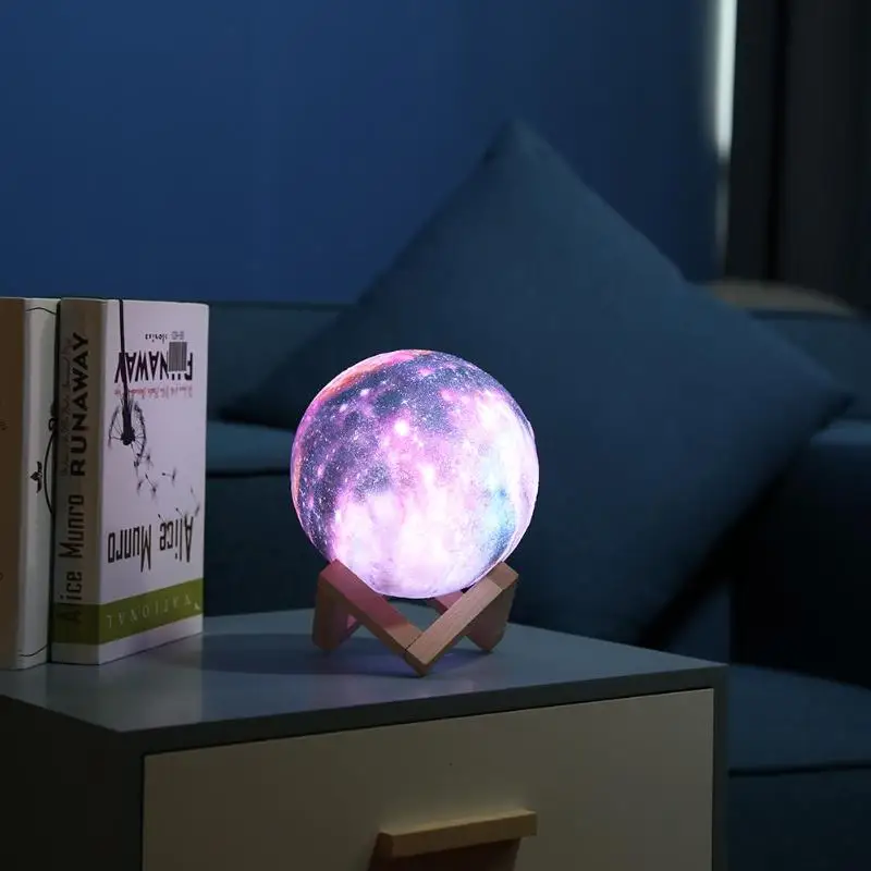 

3D Print Star Moon Lamp Colorful Change Touch Home Decor Creative Gift Usb Led Night Light Galaxy Lamp Dropship New Arrival