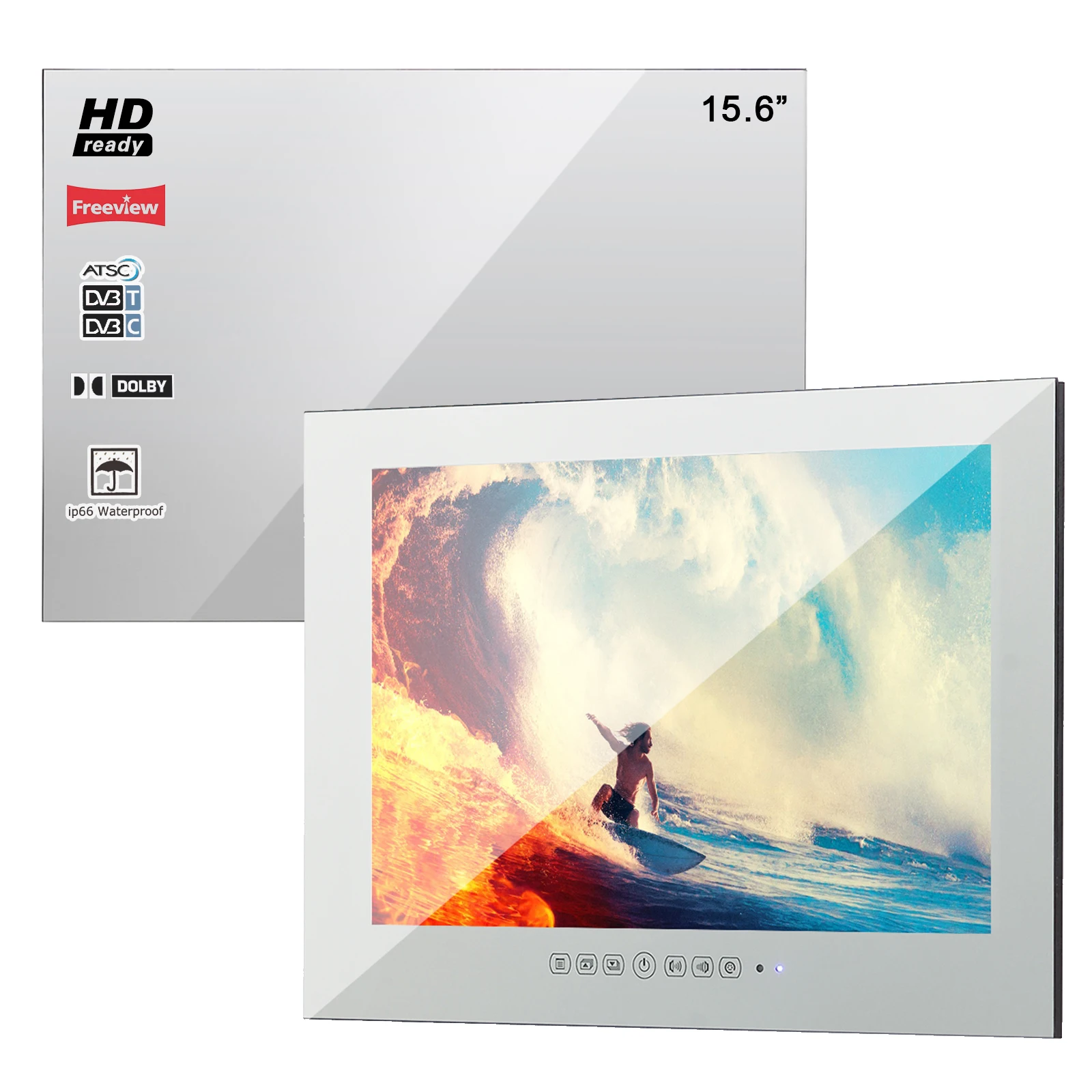 Souria 15 6 дюймов магическое светодиодное зеркало ТВ Водонепроницаемый для Ванная