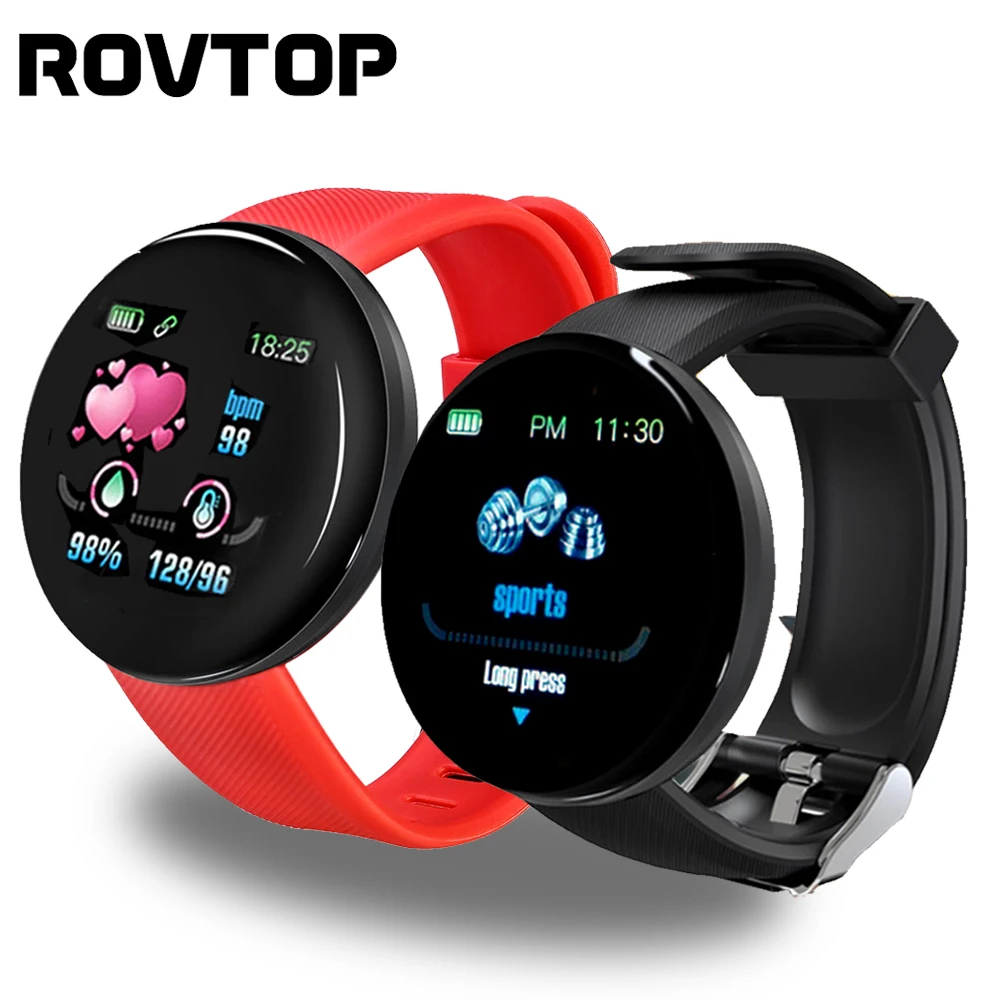 Смарт часы D18 с пульсометром спортивные монитором кровяного давления