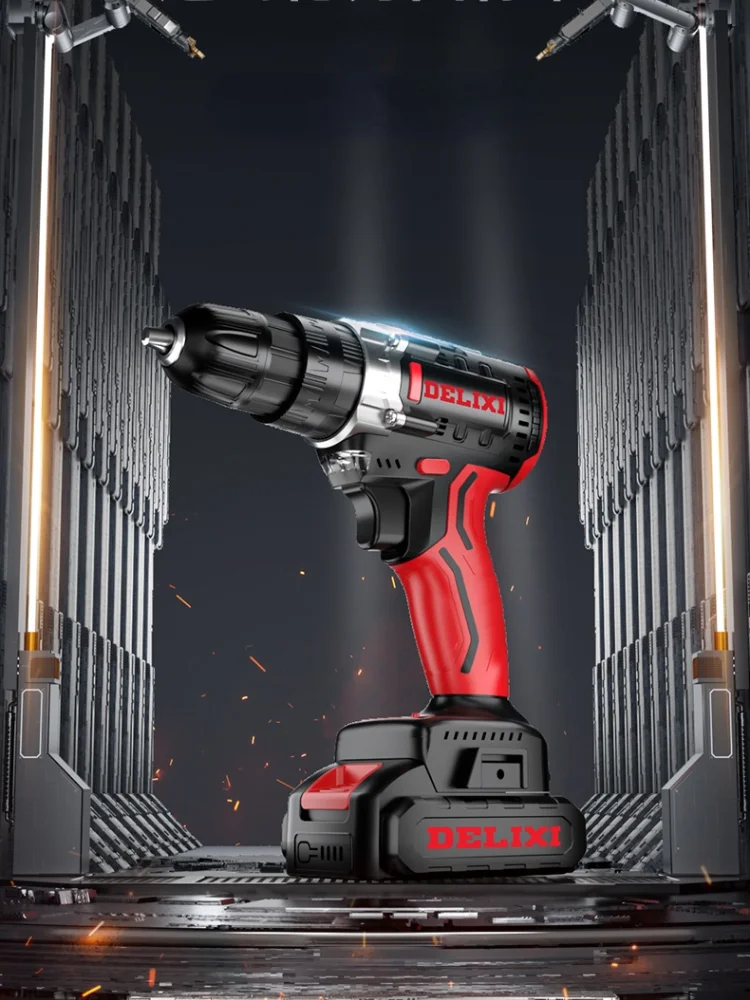 

GY Lithium Rechargeable Household Multi-Functional Electric Hand Drill to Impact Drill Pistol Drill Electric Screwdriver Tool