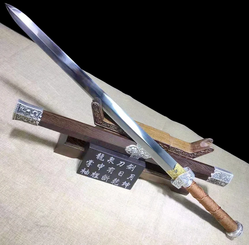 Authentic han Dynasty style Wushu Sword Chinese saber temper folded steel Blade Jian | Дом и сад