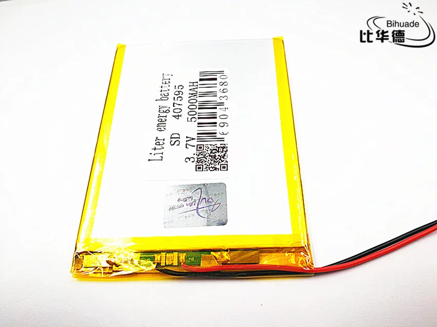 Литровая энергетическая батарея хорошего качества 3 7 в 5000 мАч 407595 полимерная