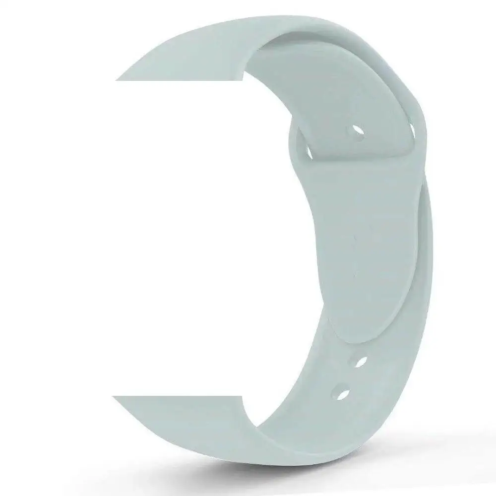 turquoise Элегантная форма Силиконовые петли для наручных часов Apple Watch серии 1/2/3, 42 мм, 38 мм, ремешок для наручных часов iWatch, 4 40 мм 44 резиновые Sportseries 5 - Цвет ремешка: turquoise