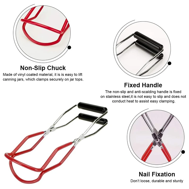 

2 Tank Clamp Stainless Steel Pliers with Clamp Canned Lifting Clamp Stainless Steel Hoisting Anti-Slip Large Mouth Clamp