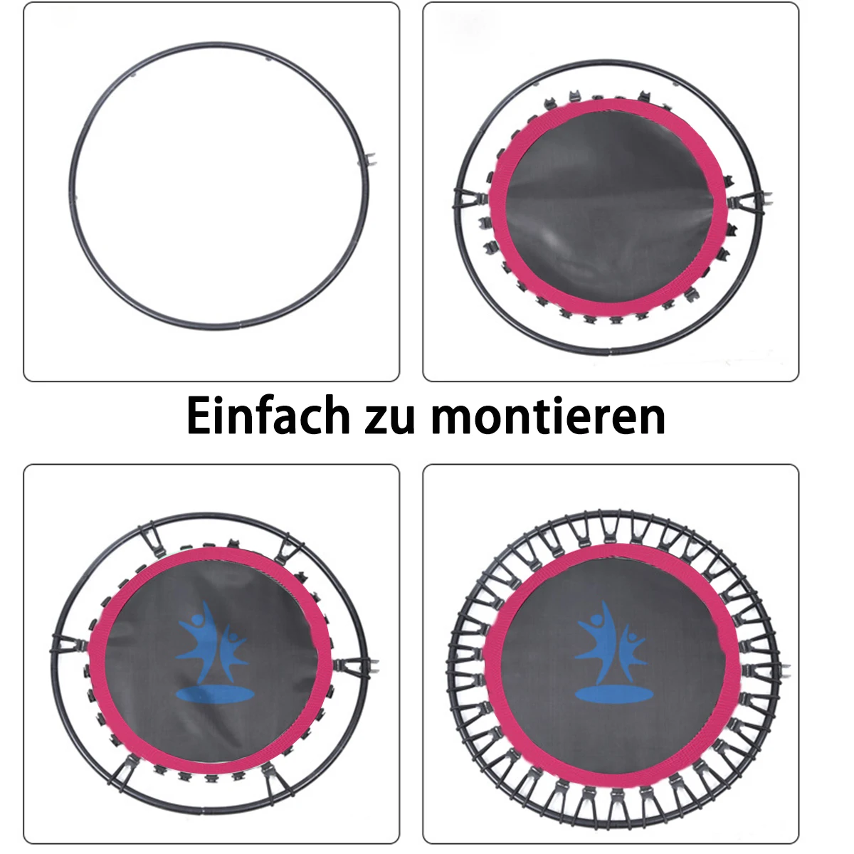 

Fitness-Trampolin,Durchmesser 100 cm Mini Trampolin,Indoor/Outdoor Trampolin Fitness, Kinder und Erwachsene