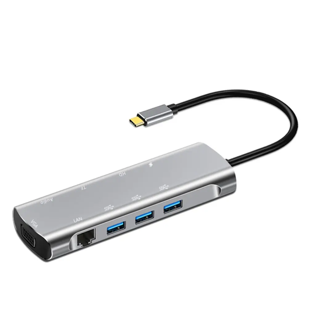 

USB-концентратор с Type C на HDMI, 4K, USB 3,0, RJ45