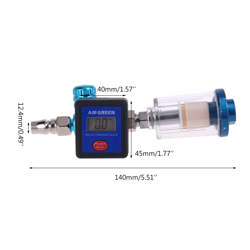 

Spray-Gun Pressure Regulator Air Gauge Water Oil Separator Filter for Paint Guns