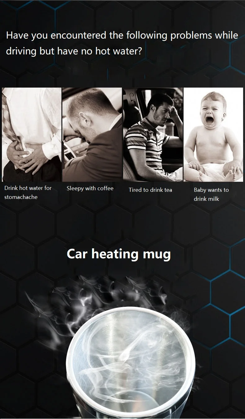 300 мл, 12 В/24 В, подогрев в машине, чашка из нержавеющей стали, термос, чайник для путешествий, кофе, чая, молока, подогрев, кружка, мотор, нагреватель горячей воды