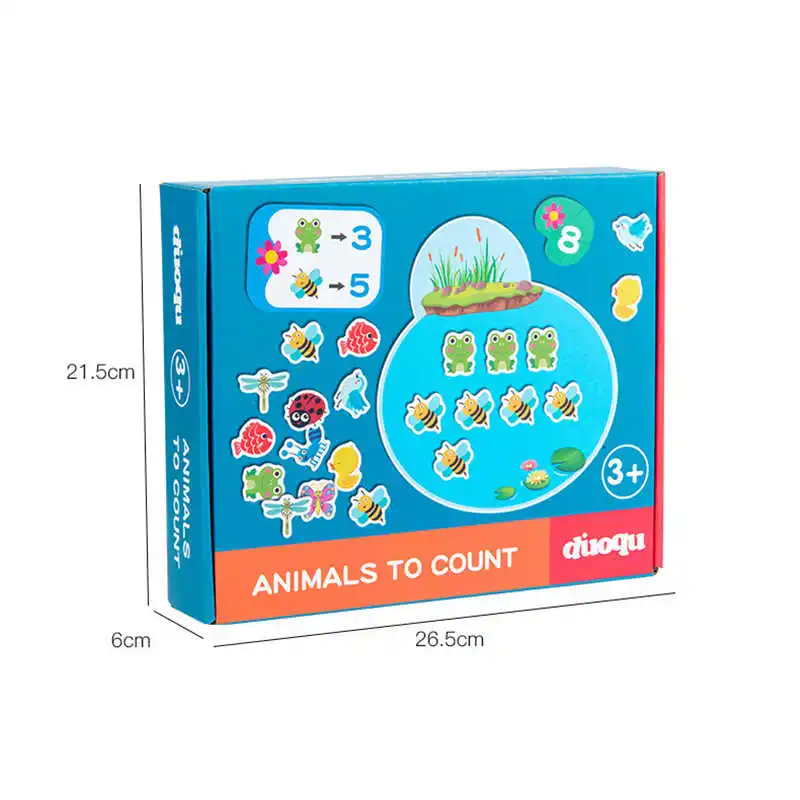 

Children educational toys pond animals counting interactive mathematical table games helper lighting for the kid's kindergarten