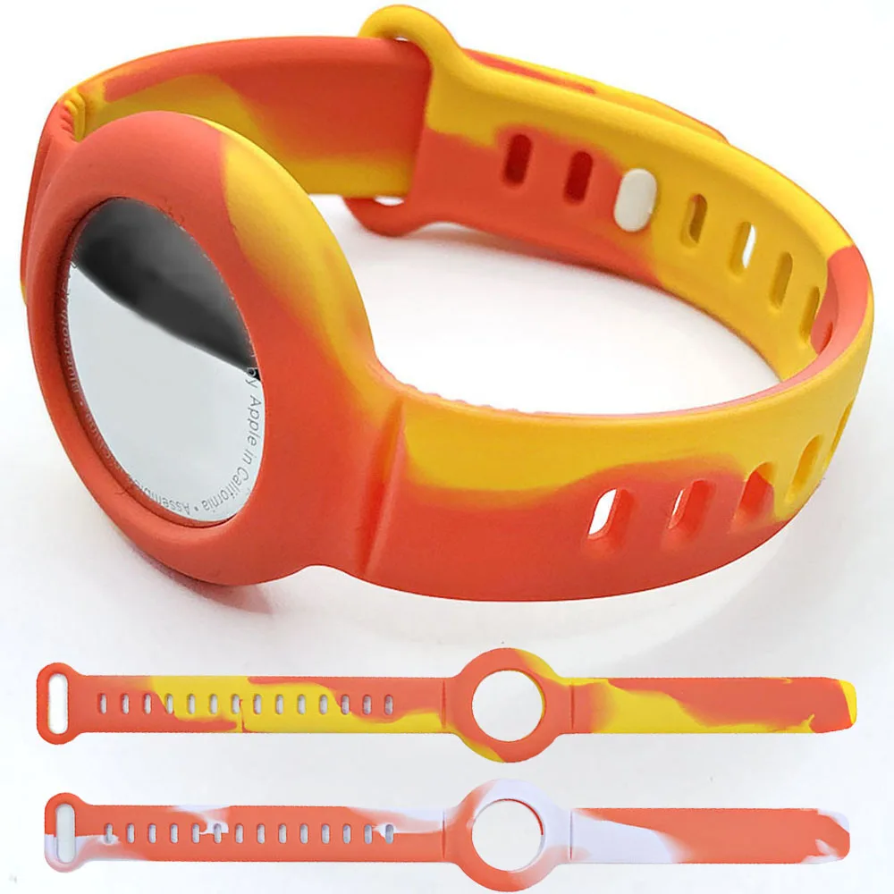 

Новый цветной силиконовый защитный рукав для Apple airtag, мужской, женский браслет с трекером местоположения, браслет для девочек и мальчиков, п...