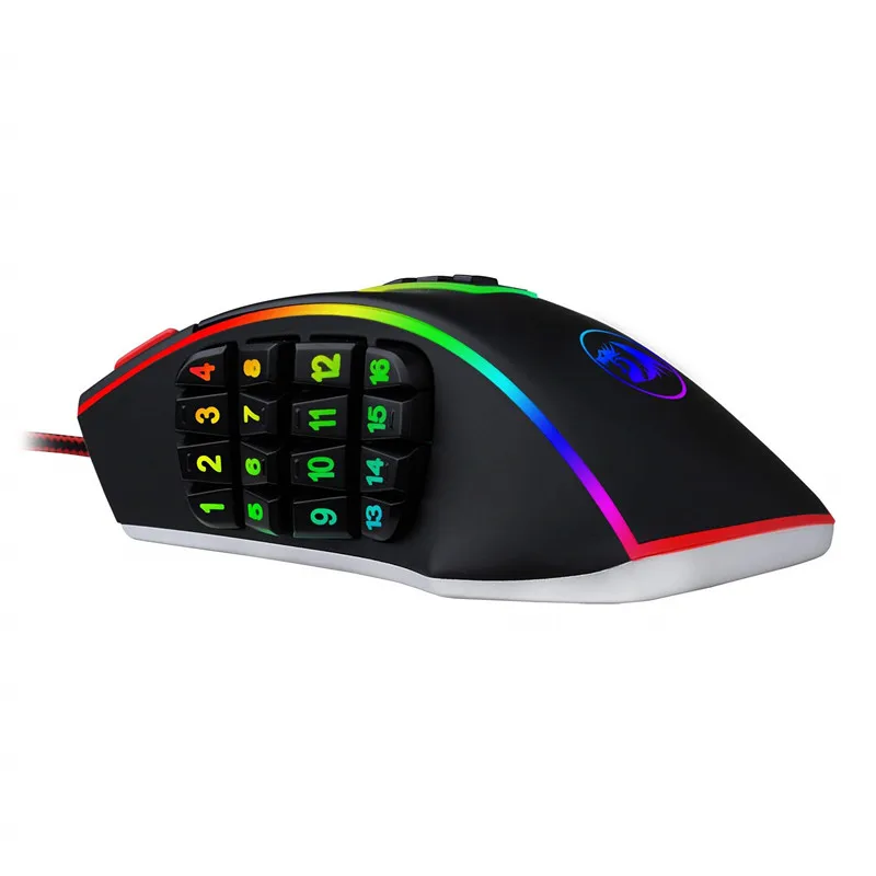 Лазерная игровая мышь Redragon M990 LEGEND с программируемыми кнопками 24000 DPI эргономичный