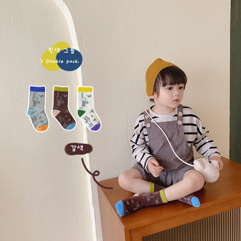 3 пары Детские хлопковые носки