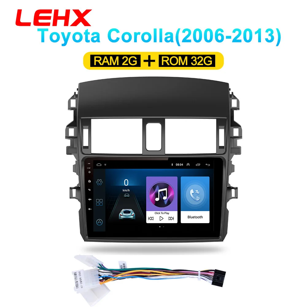 LE932A-1 LEHX автомобильный Android 8,1 Радио мультимедийный плеер навигация gps для Toyota Corolla E140/150 2006 2007-2013 навигация wifi - Цвет: LE932A-1