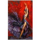 Испанское искусство Diy алмазная живопись вышивка крестиком квадратная круглая алмазная вышивка женщина танцор алмазная мозаика StickerZP-3423