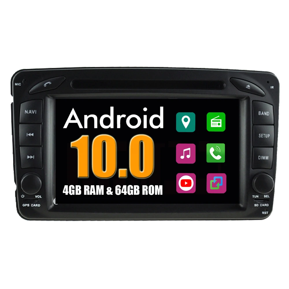 Автомагнитола для Mercedes Benz W203 S203 C180 C200 C220 C230 C240 C270 Android 10 0 DVD GPS навигация|radio dvd gps|car