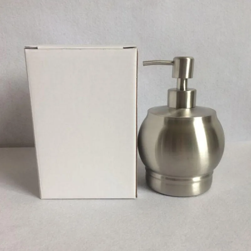 

550ml Hand Liquid Soap Dispensers Stainless Steel Hotel Metal Emulsion Lotion Detergent Sanitizer Bottle Bathroom Accessories