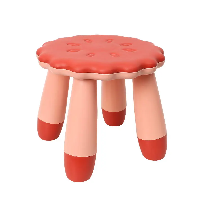 

Home Chair Children Stool Plastic Thickened Footboard Indoor Toy Sofa Seat Cute Biscuit Kindergarten Non-slip Kid Furniture