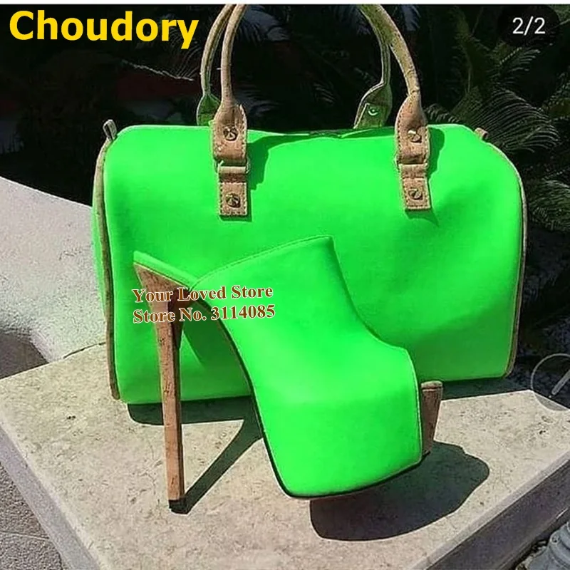 Шлепанцы Choudory на тонком высоком каблуке из лакированной кожи сандалии платформе