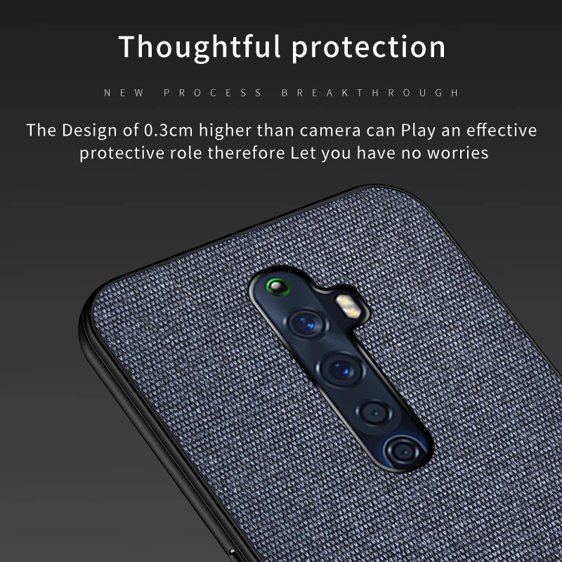 Чехол для телефона OPPO Reno 2Z ткань Жесткий ПК ударопрочный бронированный чехол