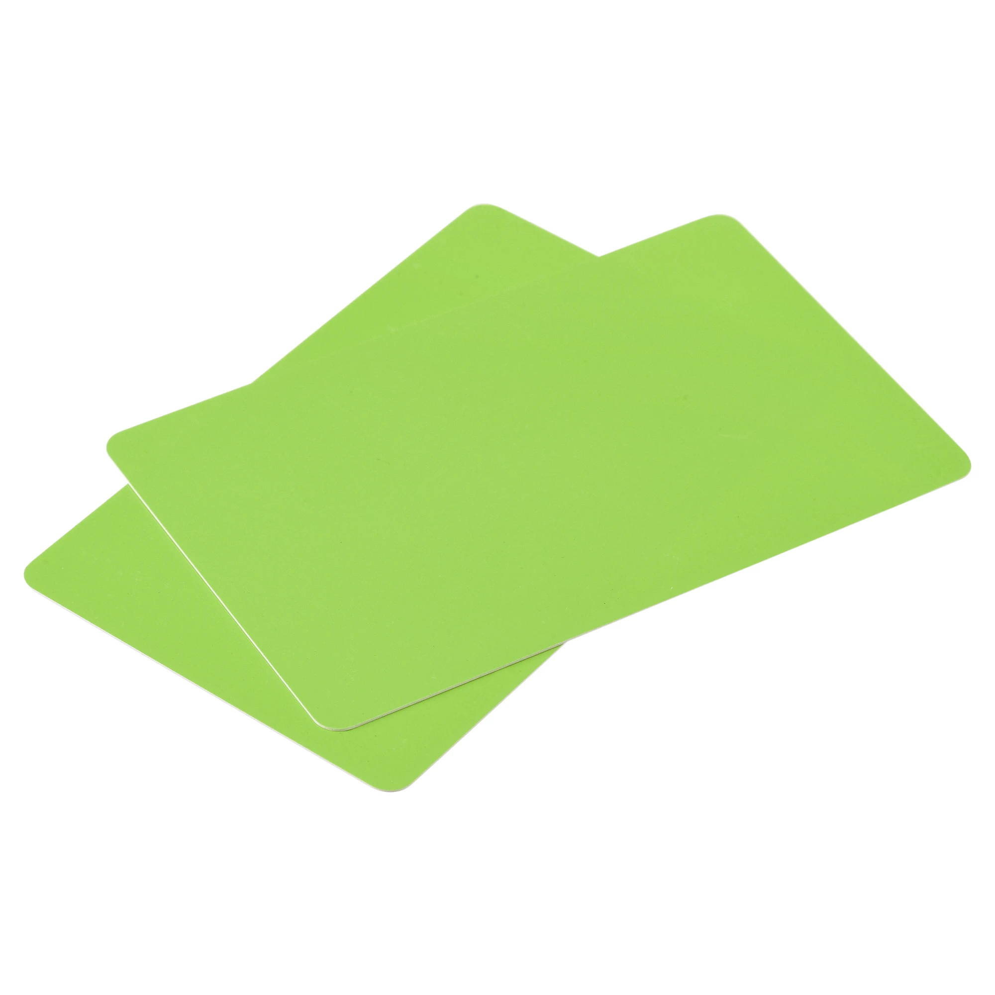 

Uxcell Blank PVC Cards Green Plastic Card 14mil for ID Badge Printer, Graphic Quality, Pack of 100