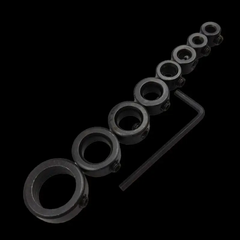 

8Pcs/lot 3-16mm Woodworking Drill Bit Spacing Rings Locator With Wrench
