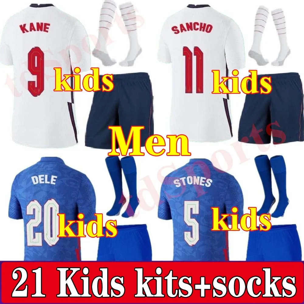 

LINGARD New Adults kit Kids kit 21 22 ENGLAND boy Shirt KANE STERLING RASHFORD MOUNT VARDY DELE 2021 2022 Child suit+sock