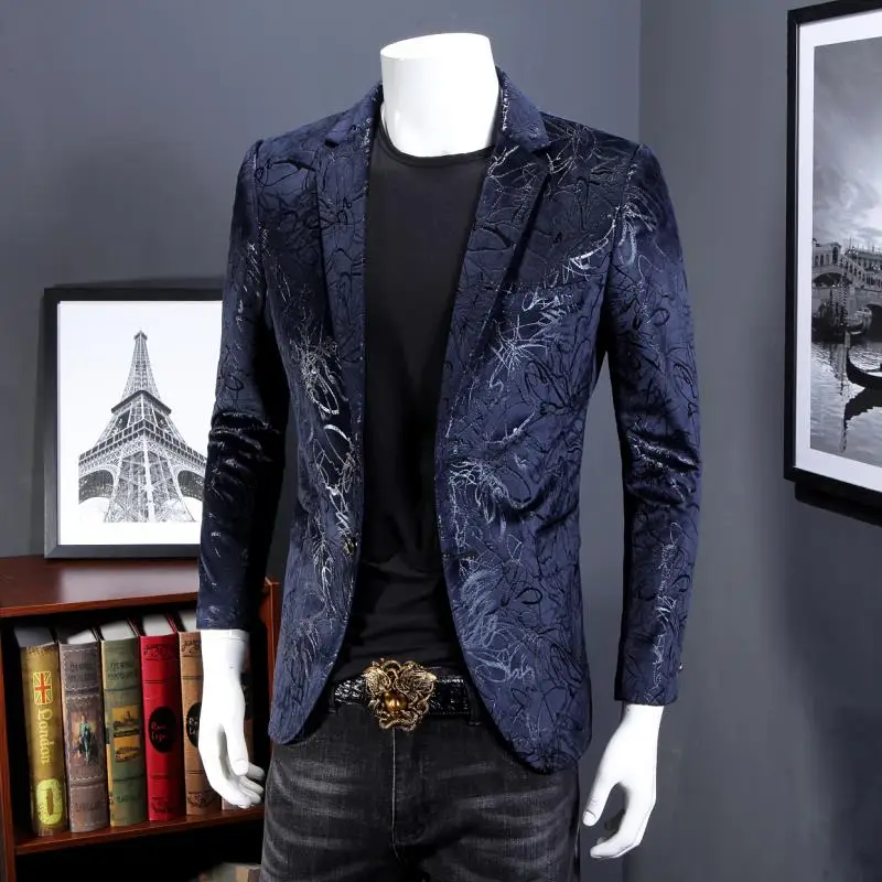 Koop Casual Blazer Sequin Jacket Mannen Wedding Jassen Sport Tweed Zwart Sport Blazer Linnen Heren Veste Homme Luxe Jassen Voor Mannen Eg50jk