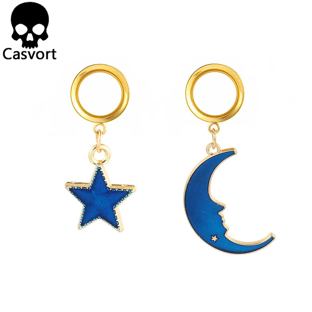 Casvort 2 шт. Заглушки для Пирсинга Ушей туннельные заглушки подвесные шпильки седло