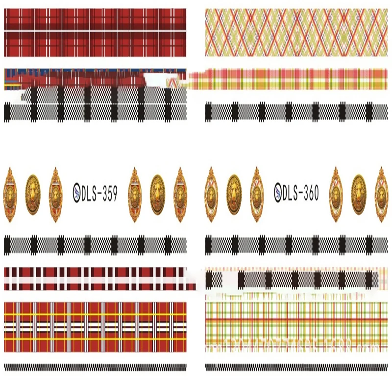 

1pc Nail Art Plaid Self Adhesive Multi Line Strip Pattern Strip Stickers Multi Size 3D Decals Handwork Manicure Decoration DIY