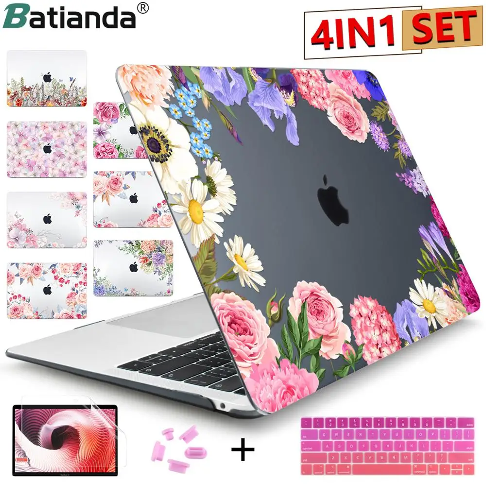Жесткий чехол с HD принтом для MacBook Pro Retina 12 13 15 Touch Bar & Air дюймов A2338 A2337 M1 + клавиатуры