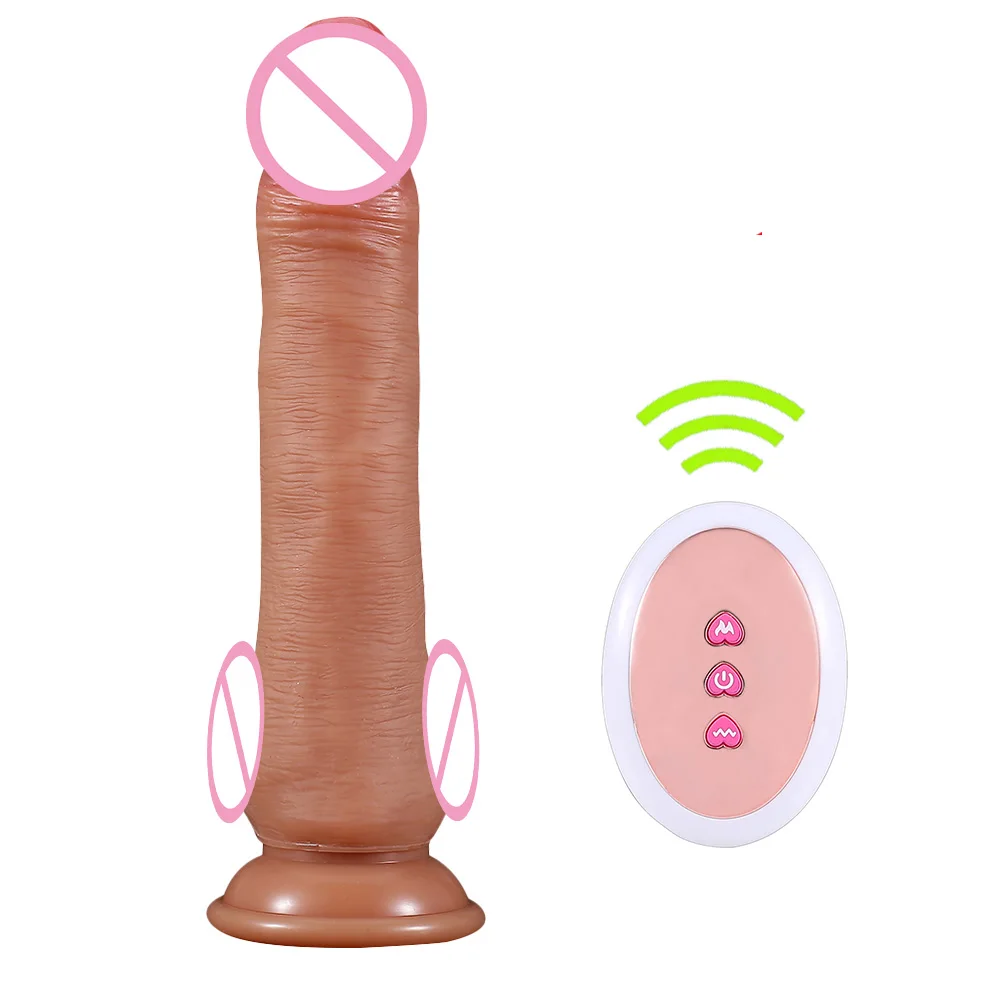 Беспроводной дистанционный фаллоимитатор 220 мм вибратор с подогревом