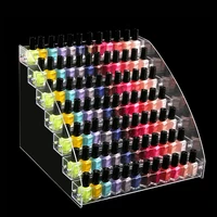multi 7 layer optional rack acrylic clear nail polish cosmetic varnish display stand holder manicure tool storage organizer