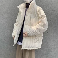 winter jacket men parkas thicken warm coat stand collar oversize parkas korean style male padded coat warm jackets harajuku