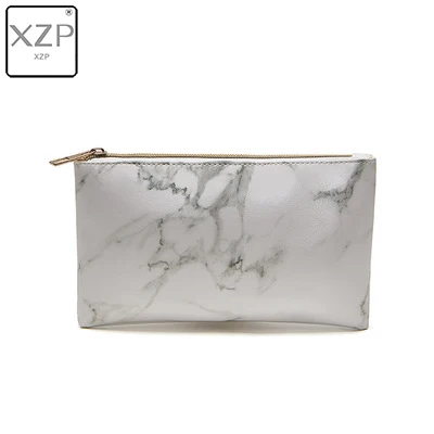 White Cosmetic XZP полиуретановая косметичка макияж мрамор Портативный Женский дорожный футляр для кисточек сумка для хранения туалетные принадлежности, мытье Набор сумок - Цвет: White Cosmetic