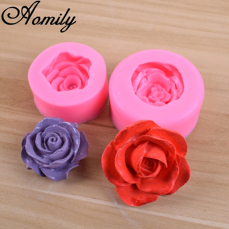 Силиконовая форма Aomily для цветов розы шоколада свадебного торта помадки