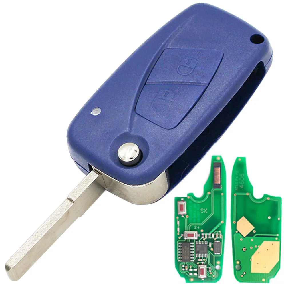 XRSHKEY 2 кнопки Авто удаленный ключ совместим с PCF7946 чип 433 МГц SIP22 uncut Blade для Fiorino Qubo