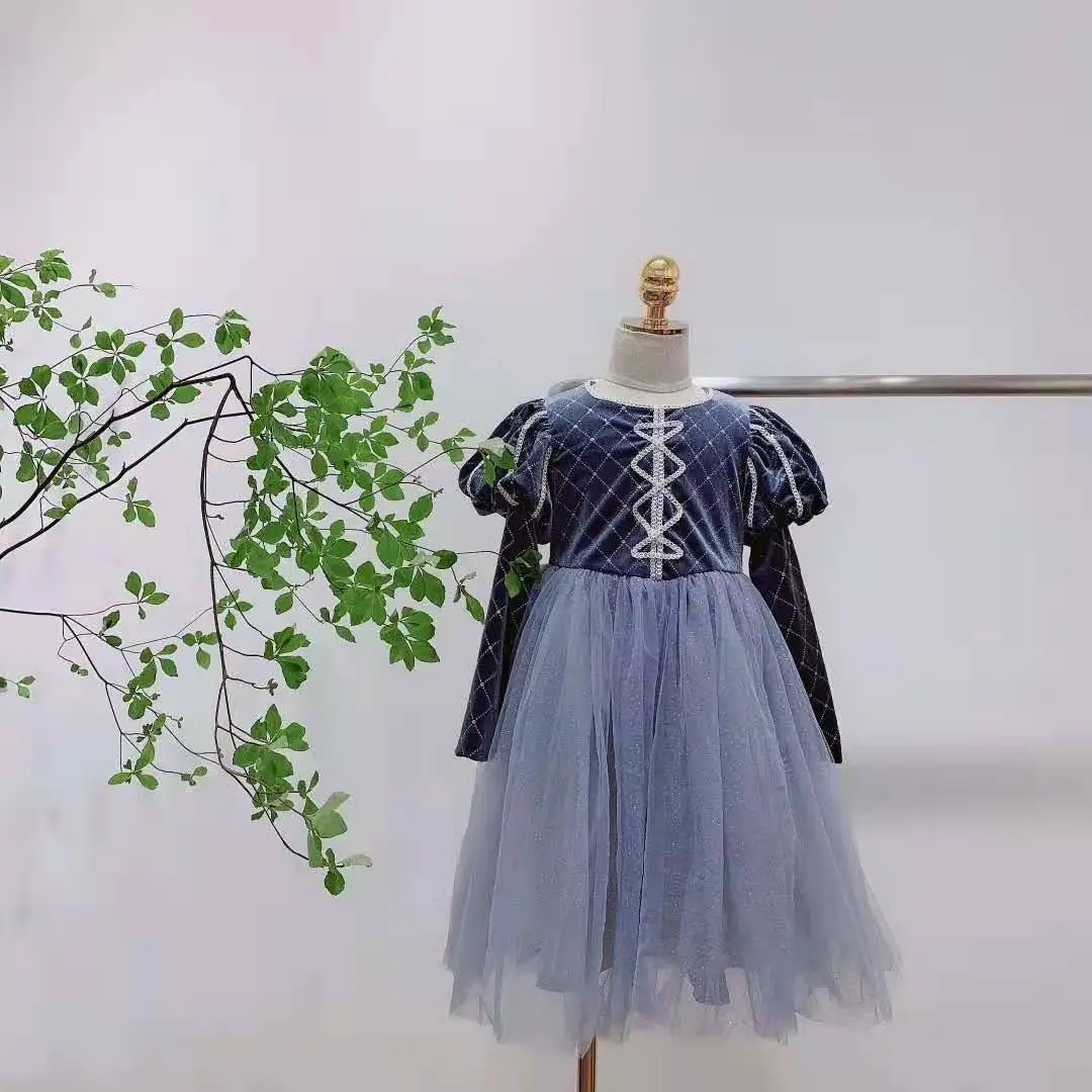 

2021 autumn girls wear party dress new fashion children high-end princess dress