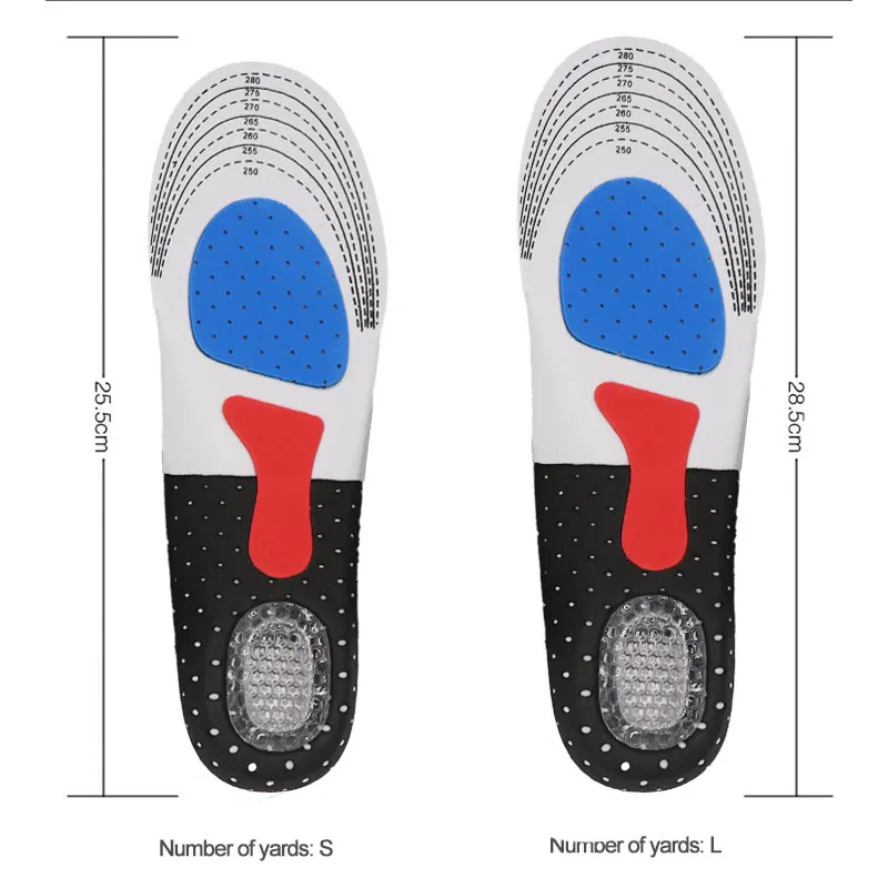 

1Pair Unisex Soft Silicone Gel Honeycomb Massaging Insoles Sports Running Athletic Shoe Pad Inserts Insole Arch Support