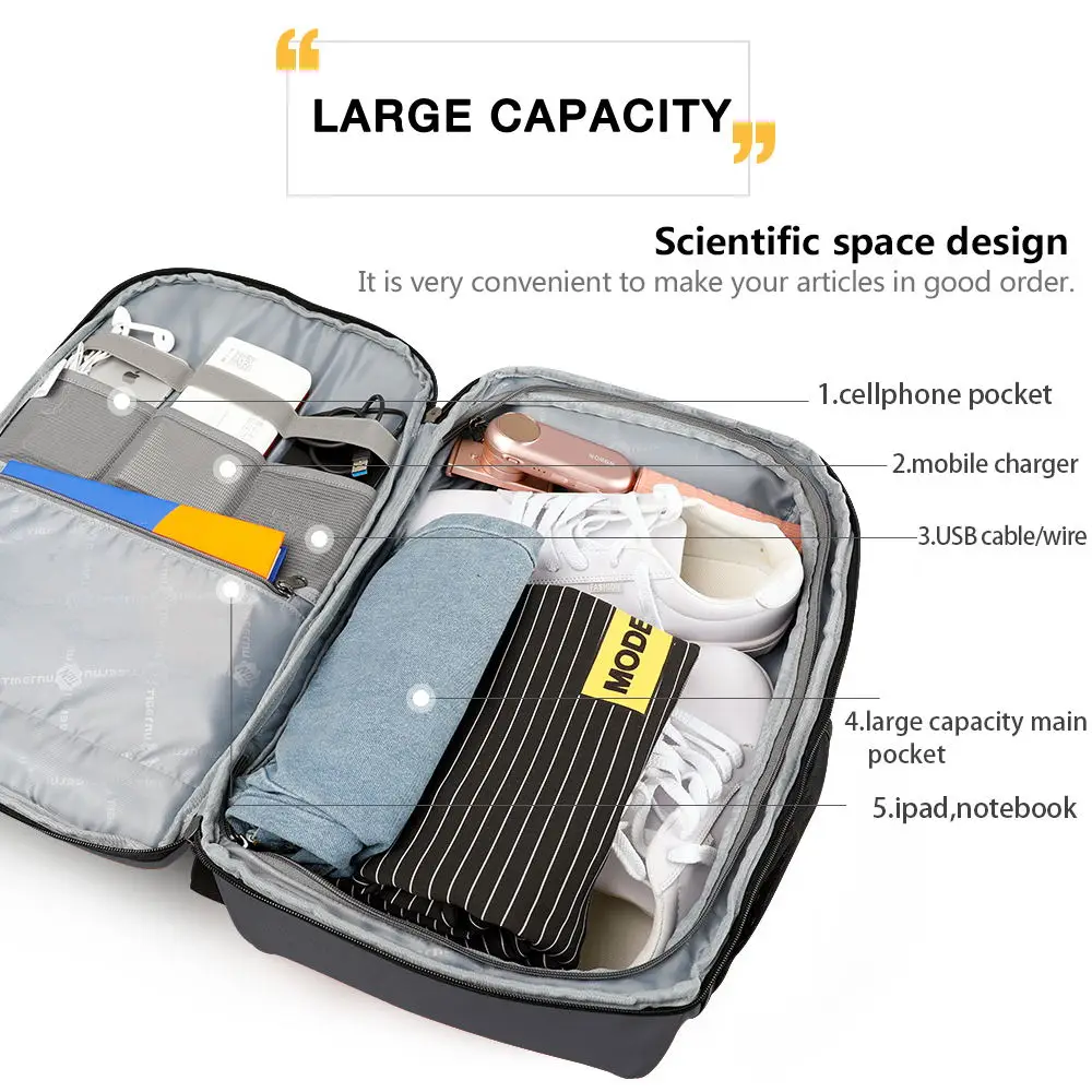 Tigernu Марка 15.6 дюймов Ноутбук Рюкзак Женщины Мужчины водонепроницаемый Рюкзаки