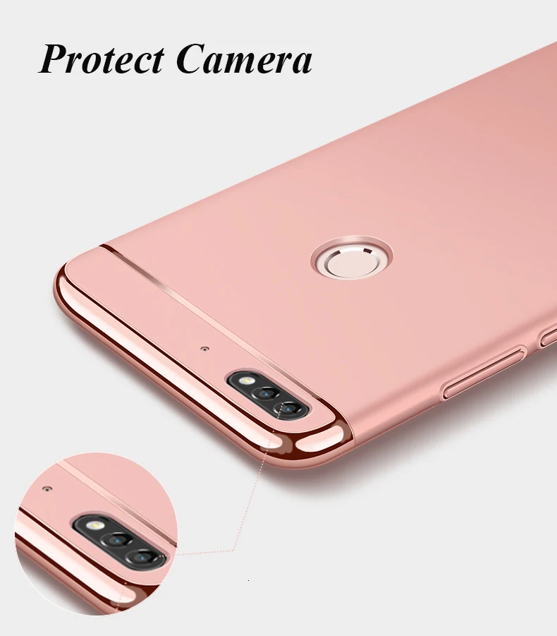 Чехол для Honor 7a Pro Роскошный Матовый Жесткий чехол с защитой 360 градусов Huawei 7 a