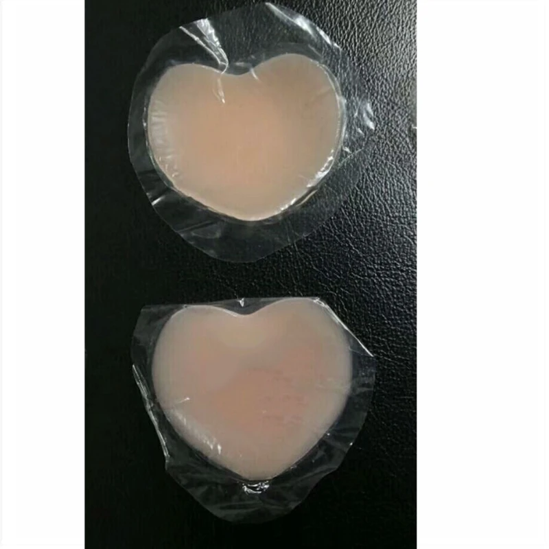 Heart 2 1 пара многоразовых самоклеющихся силиконовых ниппелей чехол для бюстгальтера наклейка на грудь невидимая грудь Лепесток для вечерние платья нижнее белье - Цвет: Heart 2
