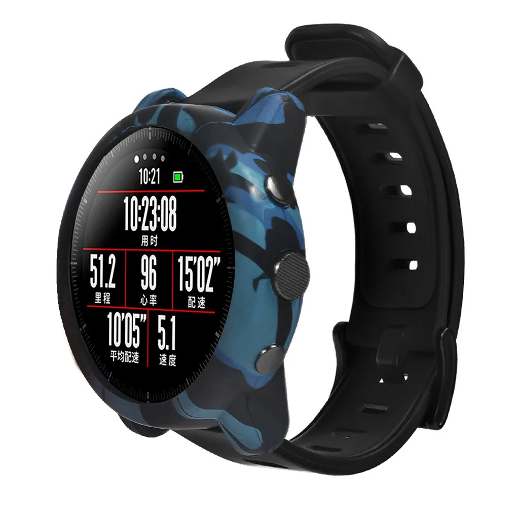 Тонкий чехол с полным покрытием защитный для смарт-часов Huami Amazfit Stratos 2/2S защита от