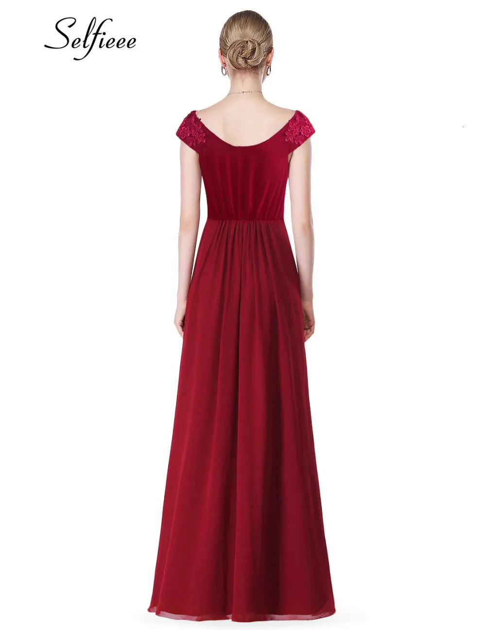 Women Summer Dress Plus Size Elegant A Line V Neck Off Shoulder Long Chiffon Appliques Lace Party Dress Vestidos Robe Femme