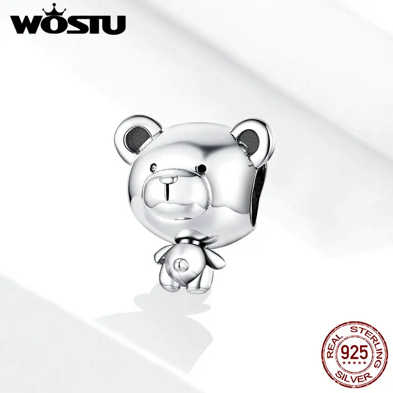 Подвеска в виде небольшого медведя из серебра 100% пробы для изготовления