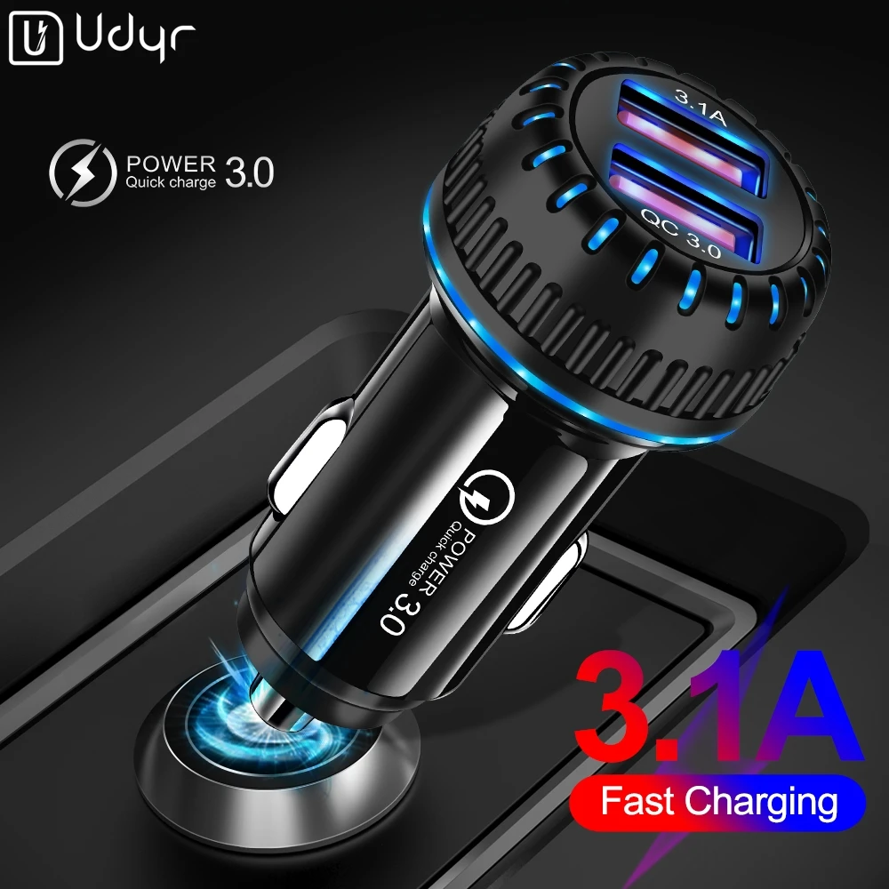 Автомобильное зарядное устройство Udyr Quick Charge 4 0 3 USB для iPhone Samsung Xiaomi два порта